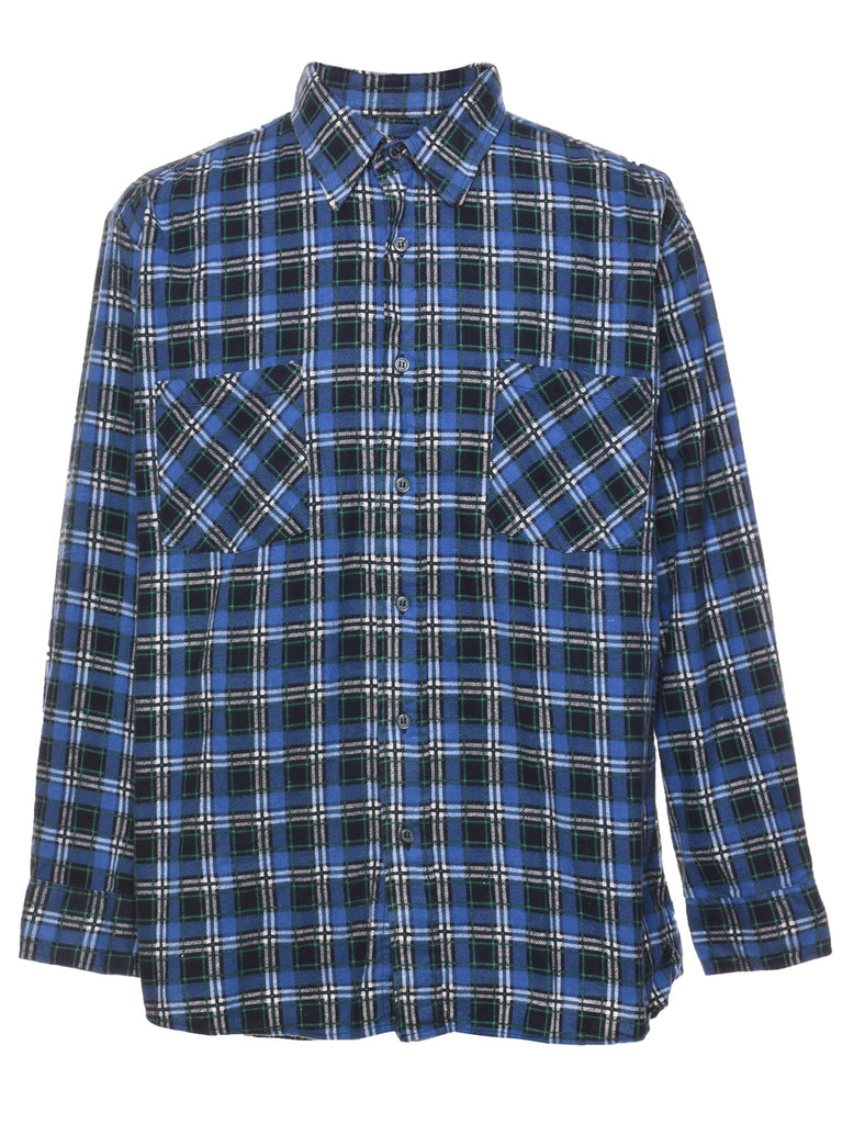 Dickies Blue & Black Flannel Shirt - XL