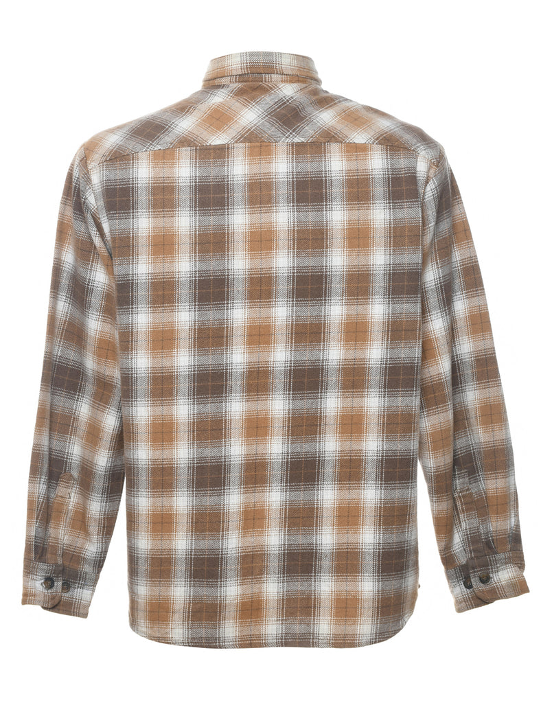 Dickies Checked Classic Light Brown & White Shirt - M