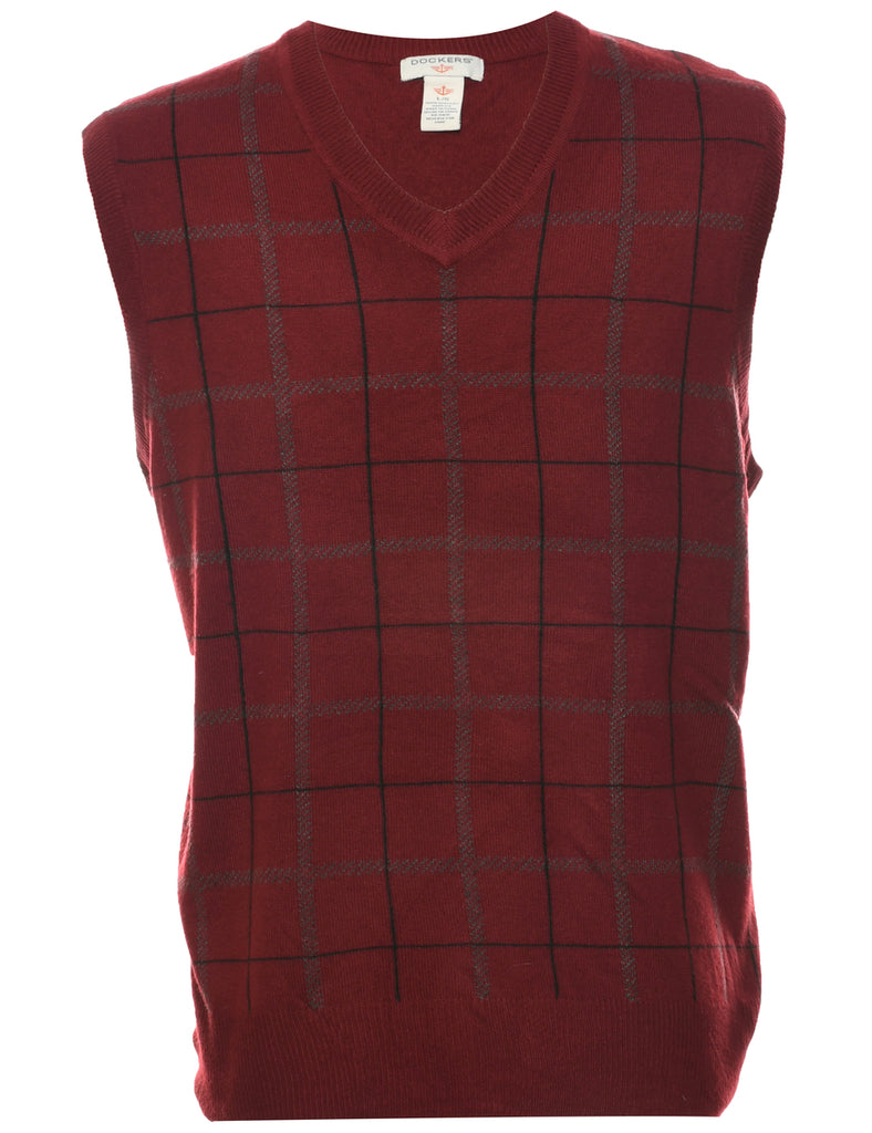 Dockers Checked Pattern Vest - L