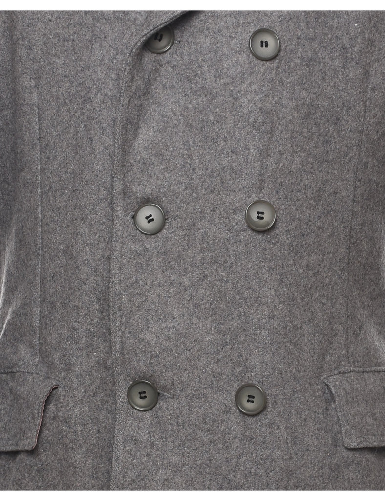 Double Breasted Wool Coat - M