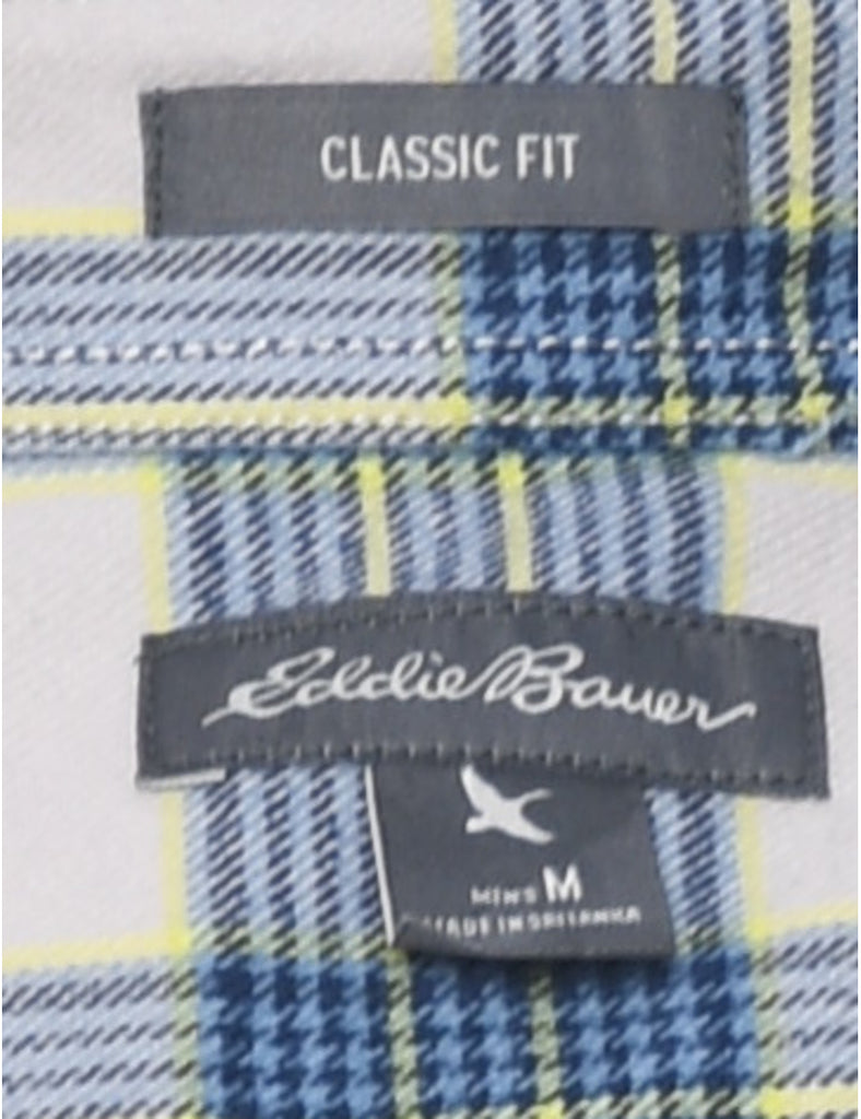 Eddie Bauer Blue & Off-White Checked Shirt - M