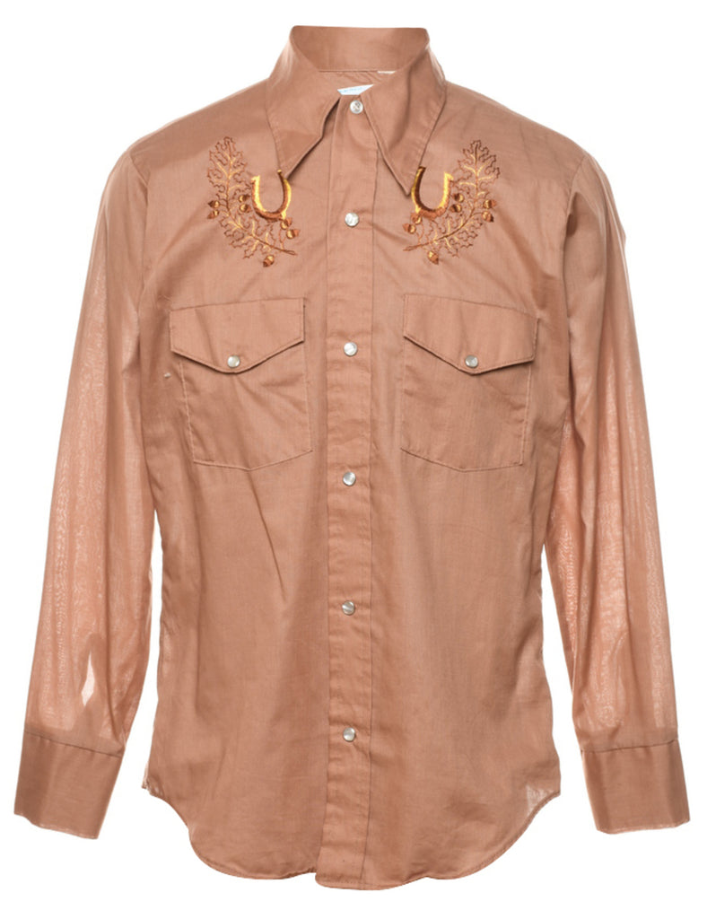 Embroidered Western Shirt - S