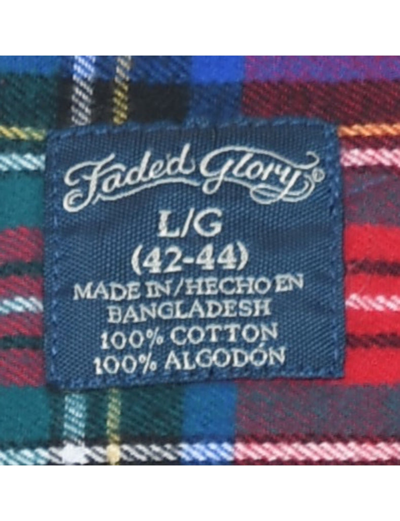 Faded Glory Multi-Colour Flannel Checked Shirt - L