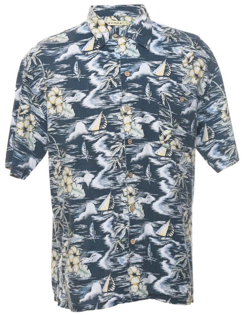 Floral Hawaiian Shirt - L