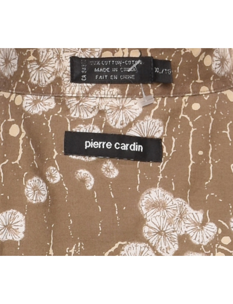 Floral Print Brown Shirt - XL