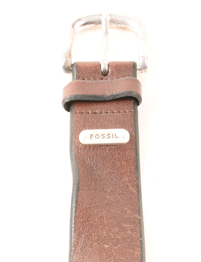 Fossil Brown Leather Belt - M