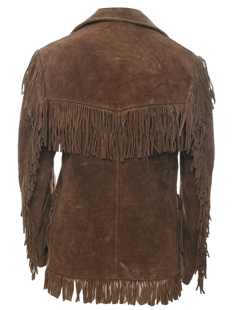 Fringed Suede Jacket - M