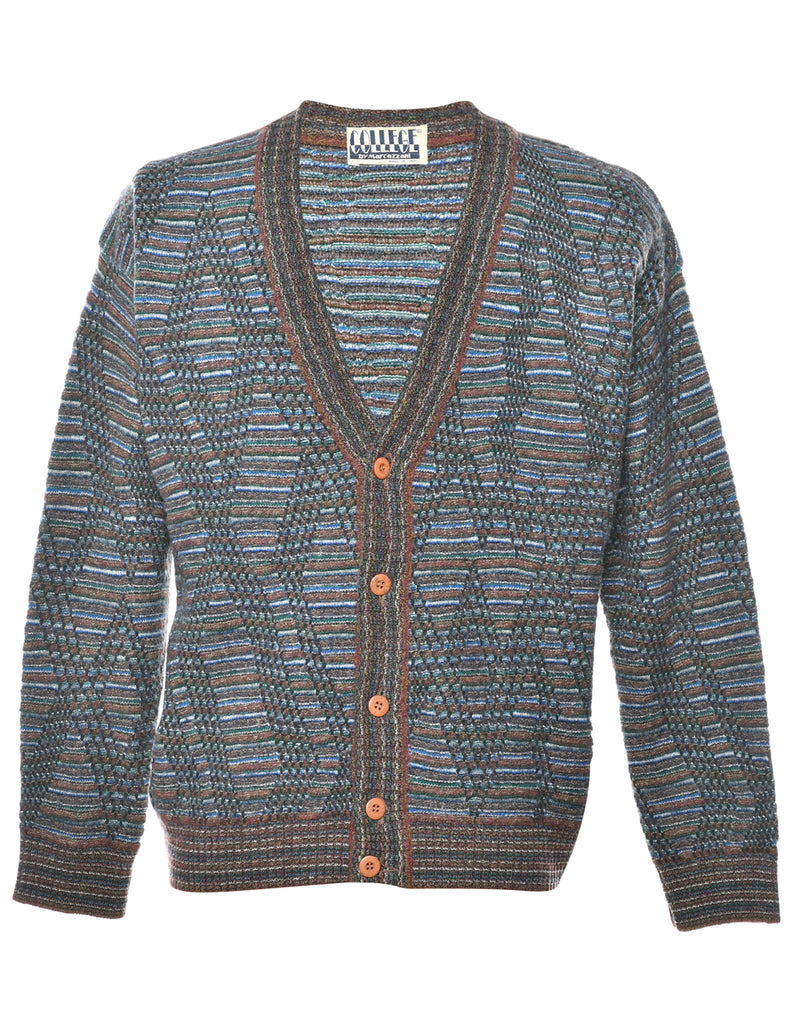 Geometric Pattern Cardigan - L