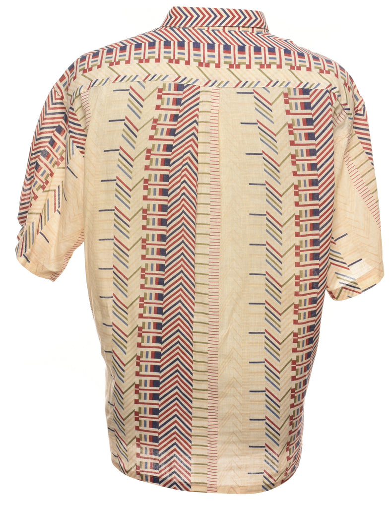 Geometric Pattern Multi-Colour Short-Sleeve Shirt - XL