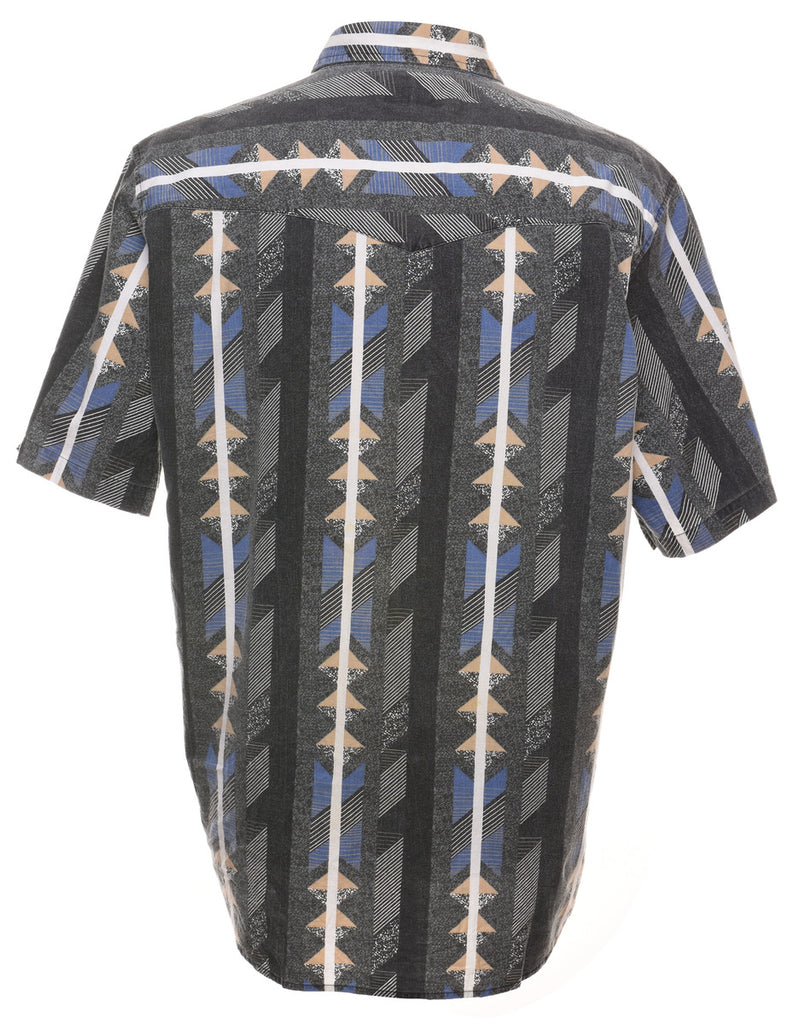 Geometric Pattern Western Shirt - XL