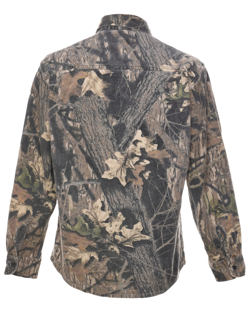 Green Camouflage Design Shirt - M