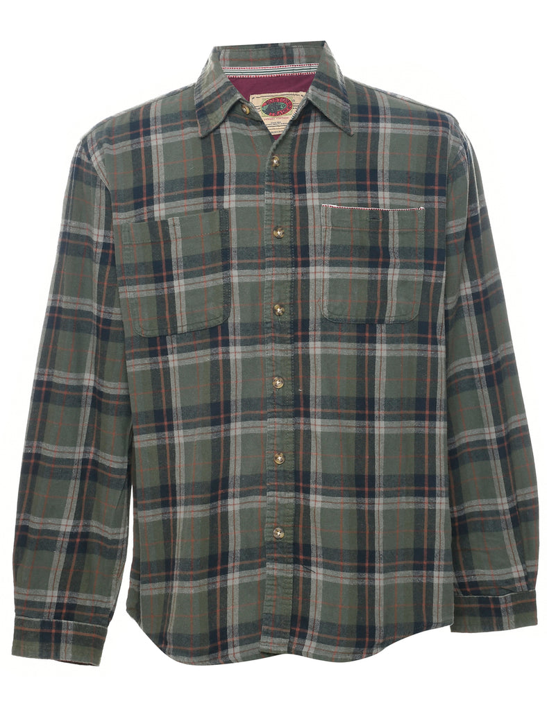 Green Checked Shirt - L