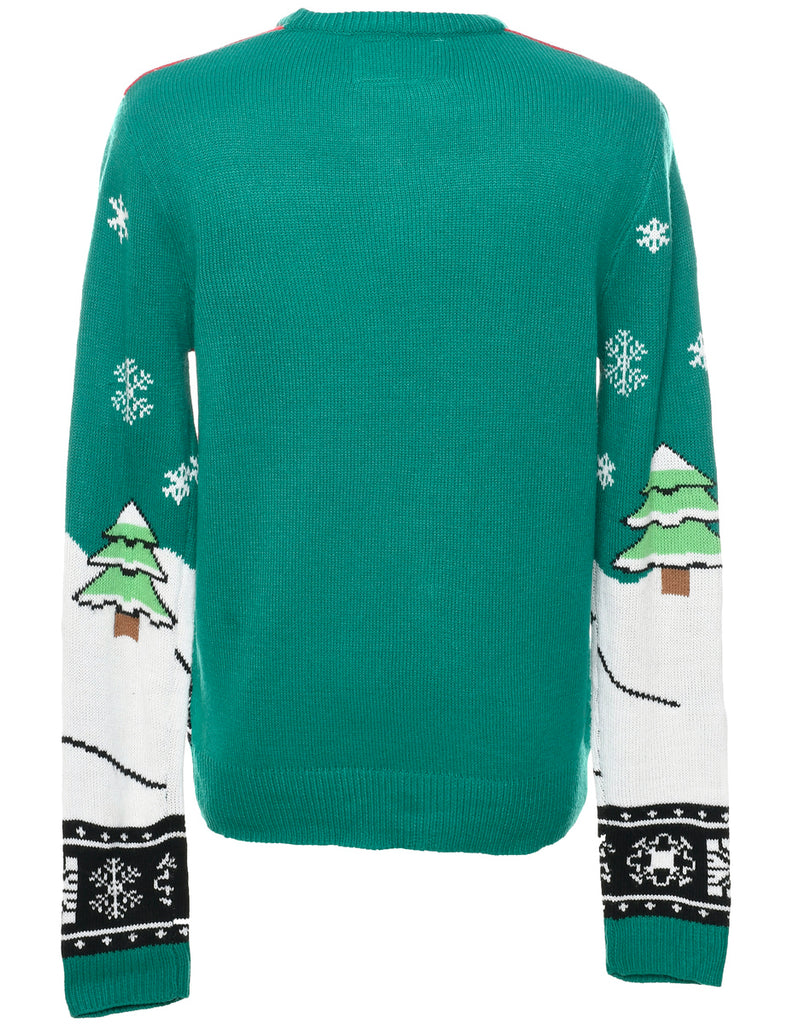 Green Christmas Jumper - M