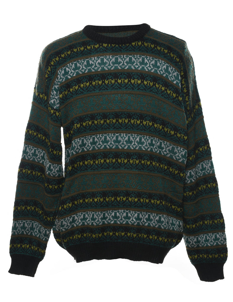 Green Nordic Jumper - L