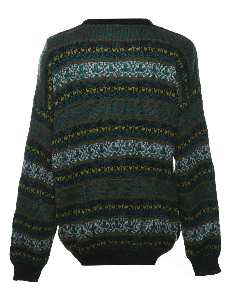 Green Nordic Jumper - L