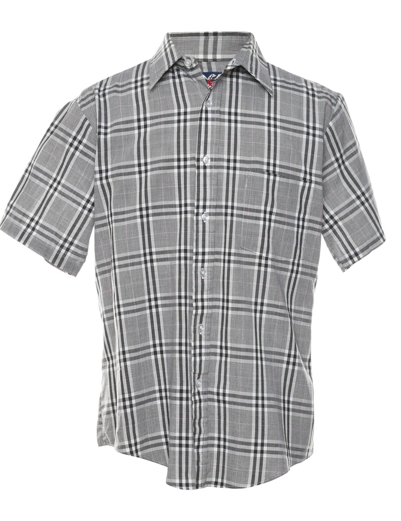 Grey Checked Shirt - M