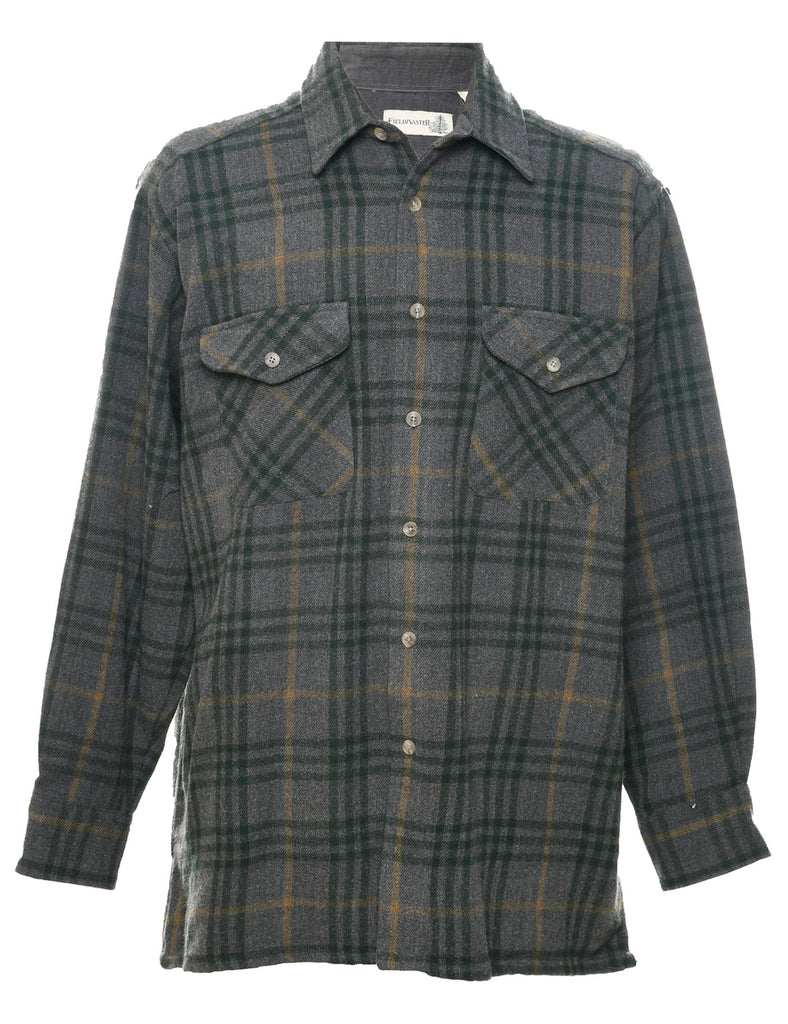 Grey Checked Shirt - L