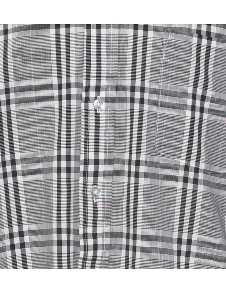 Grey Checked Shirt - M