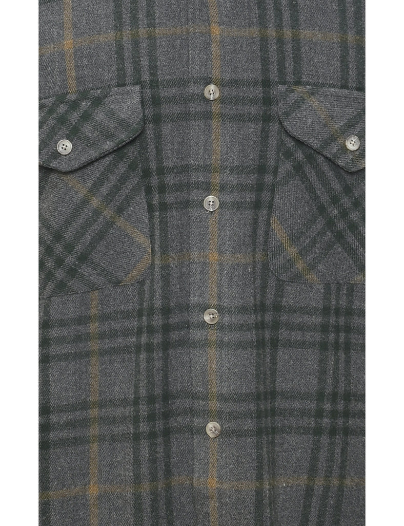 Grey Checked Shirt - L