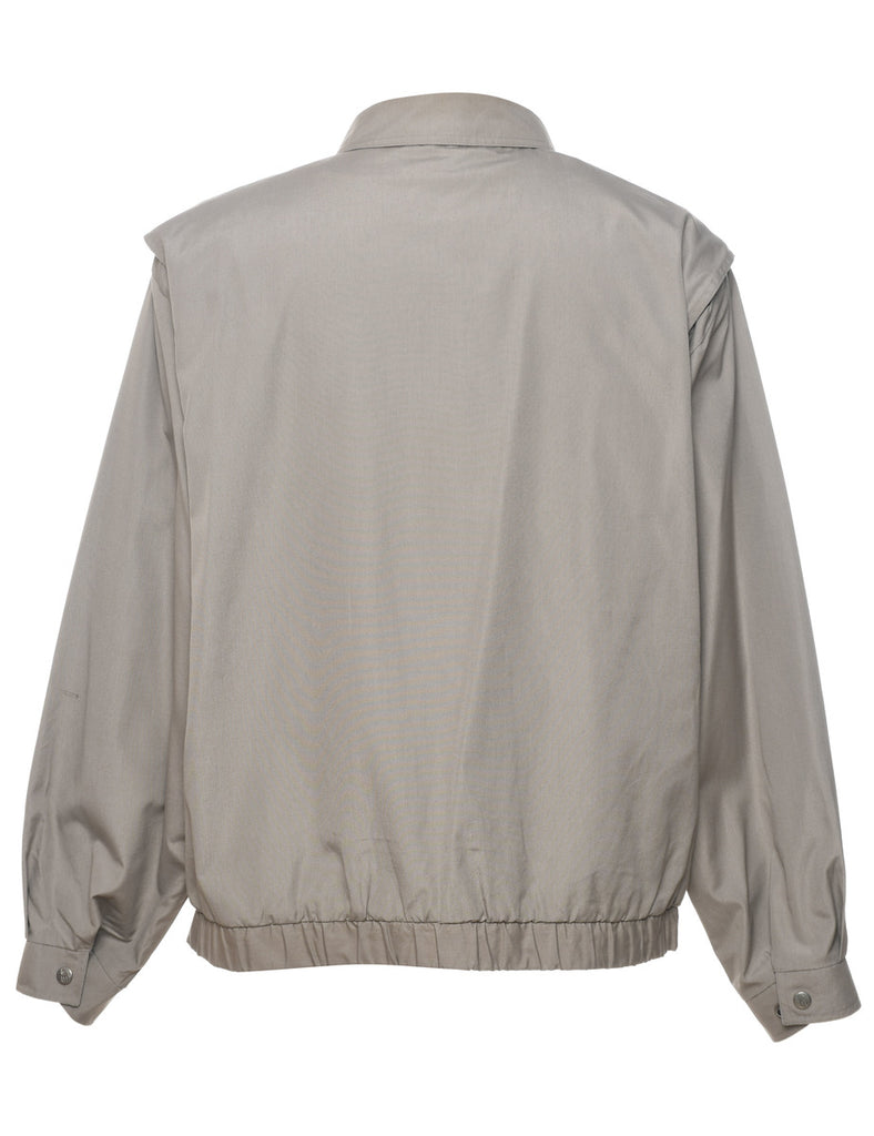 Grey Classic Zip-Front Jacket - L