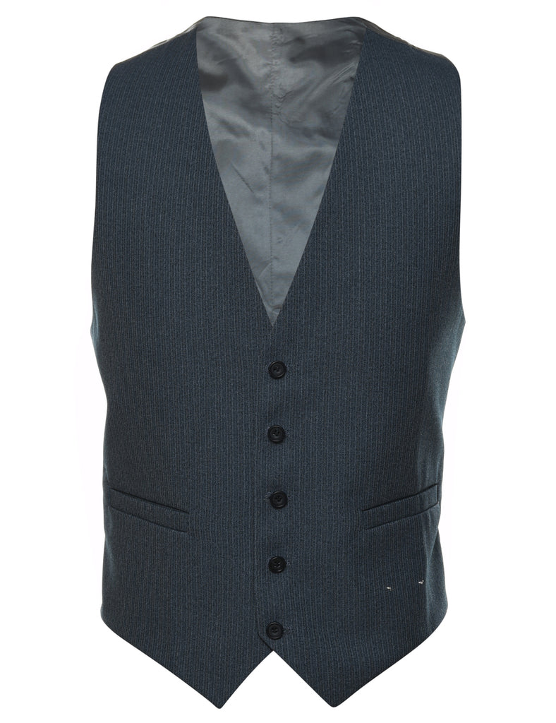 Grey Pinstriped Waistcoat - L