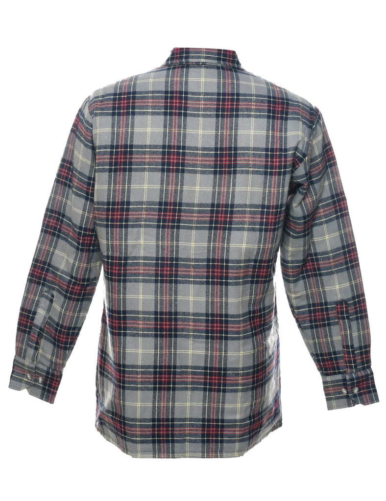 Grey Plaid Shirt - M