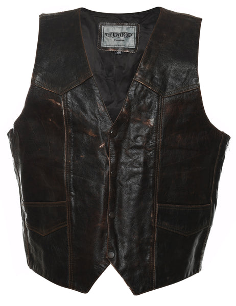 Men s Harley Davidson Harley Davidson Embroidered Waistcoat Brown XL Beyond Retro