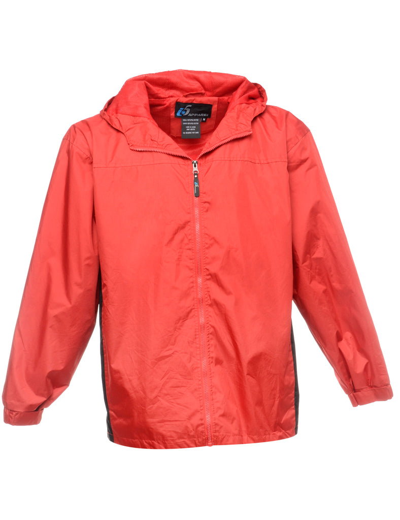 Hooded Red Raincoat - L