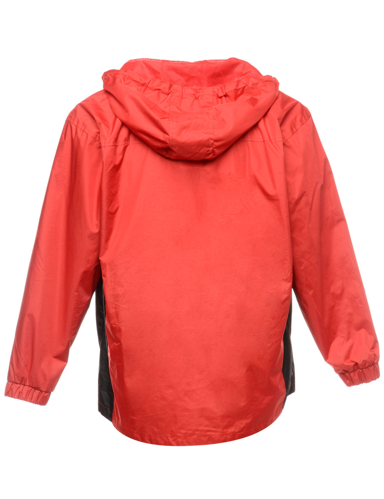 Hooded Red Raincoat - L