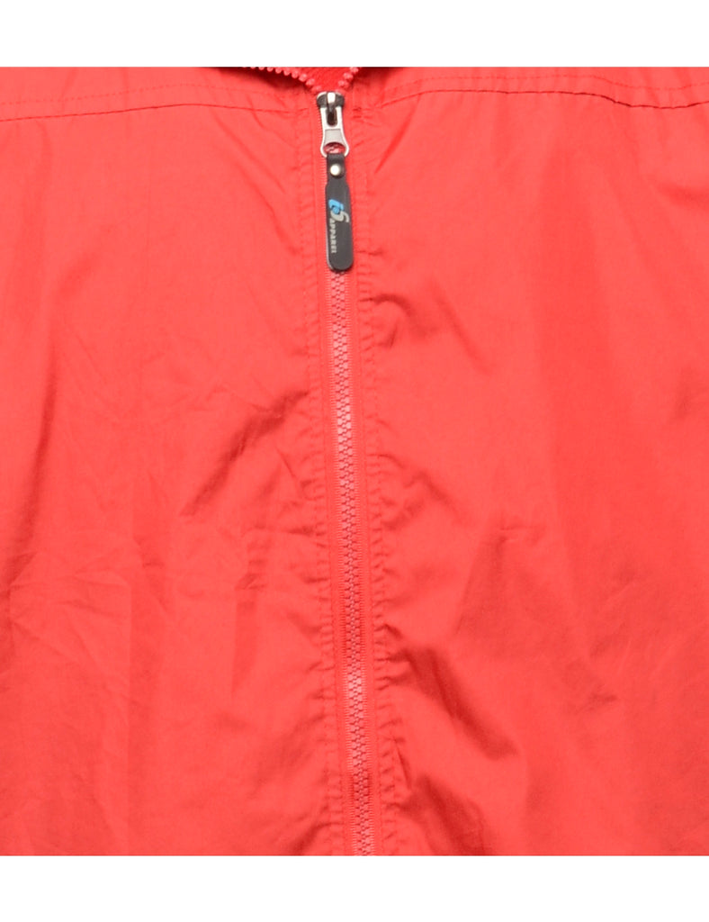 Hooded Red Raincoat - L