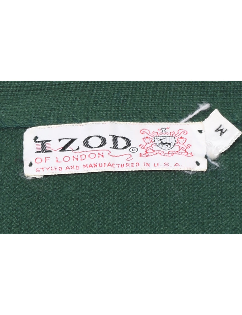 Izod Green Cardigan - M