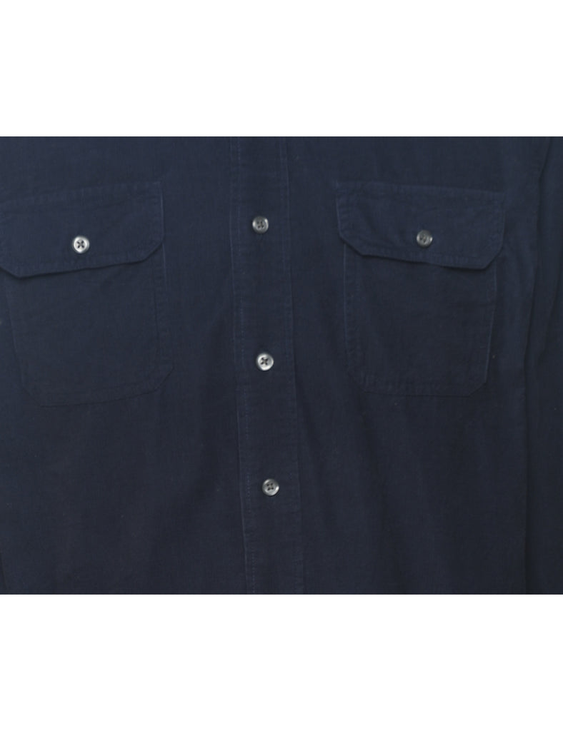 Izod Navy Corduroy Shirt - S