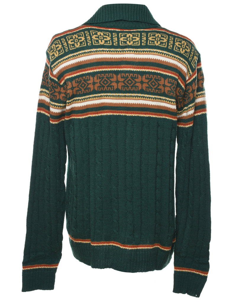 Jantzen Green Nordic Jumper - L