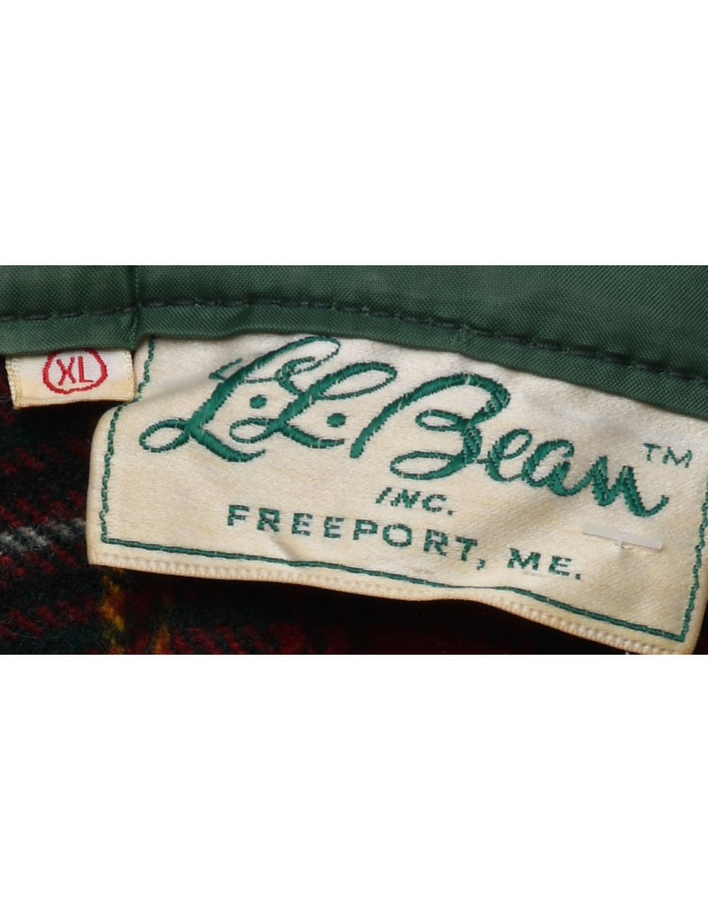 L.L. Bean Checked 1990s Flannel Shirt - XL