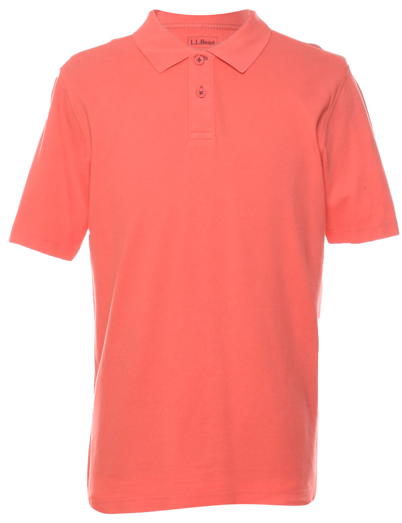 L.L. Bean Salmon Pink Polo Shirt - M