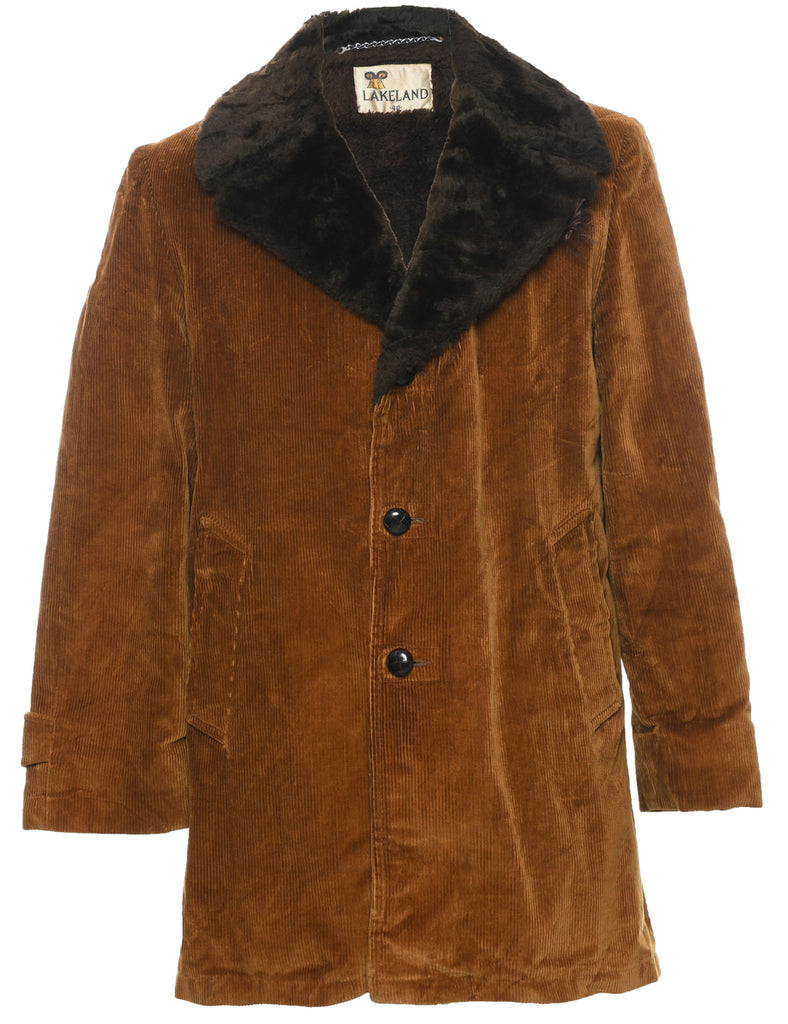 Lake Land Corduroy Brown Coat - L