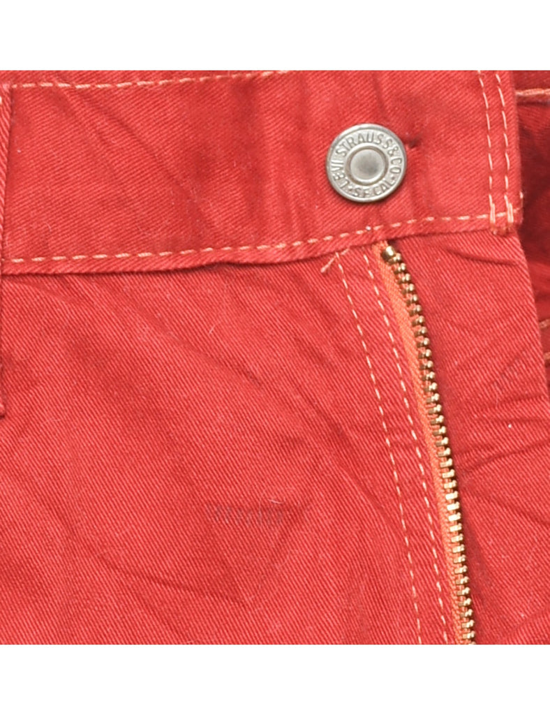 Levi's Red Straight-Fit Trousers - W34 L32