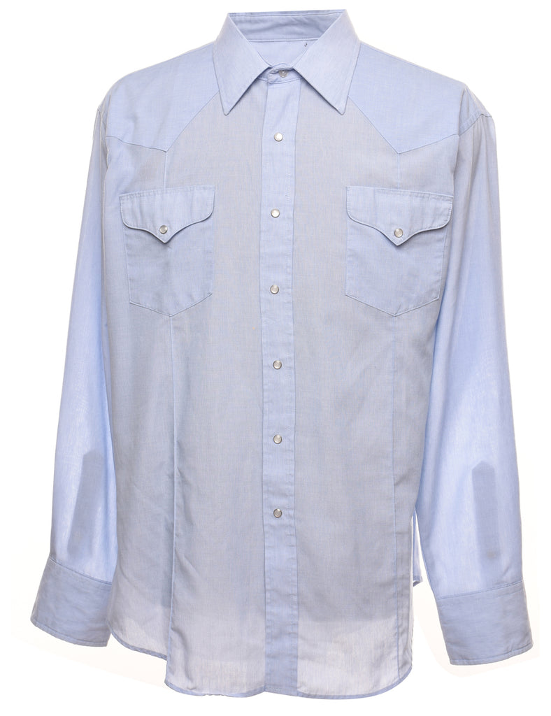 Light Blue Classic Western Shirt - XL