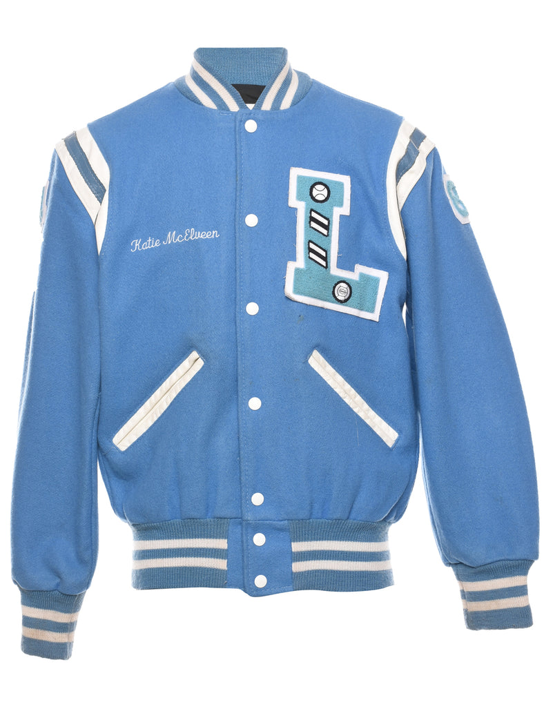 Light Blue Letterman Team Jacket - S