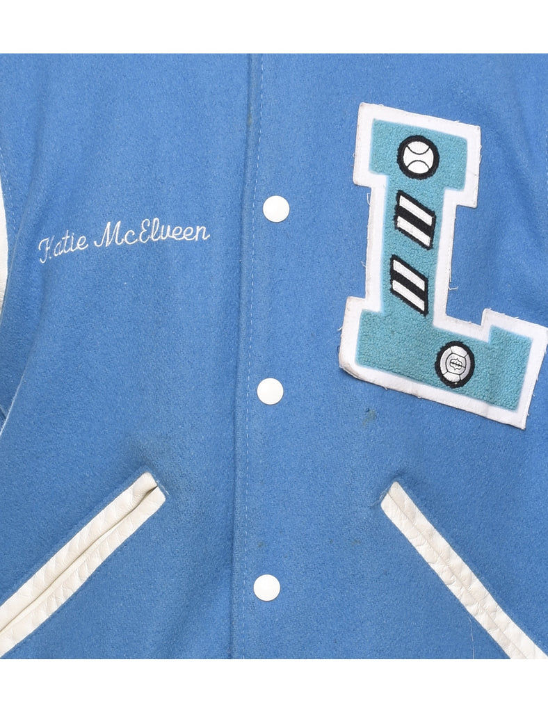 Light Blue Letterman Team Jacket - S