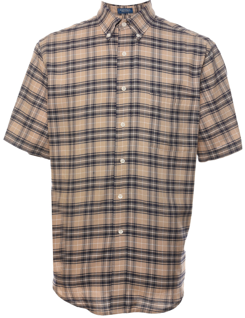 Light Brown Checked Shirt - M