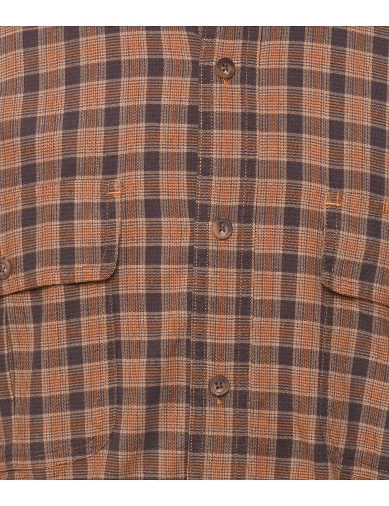 Light Brown Checked Shirt - L