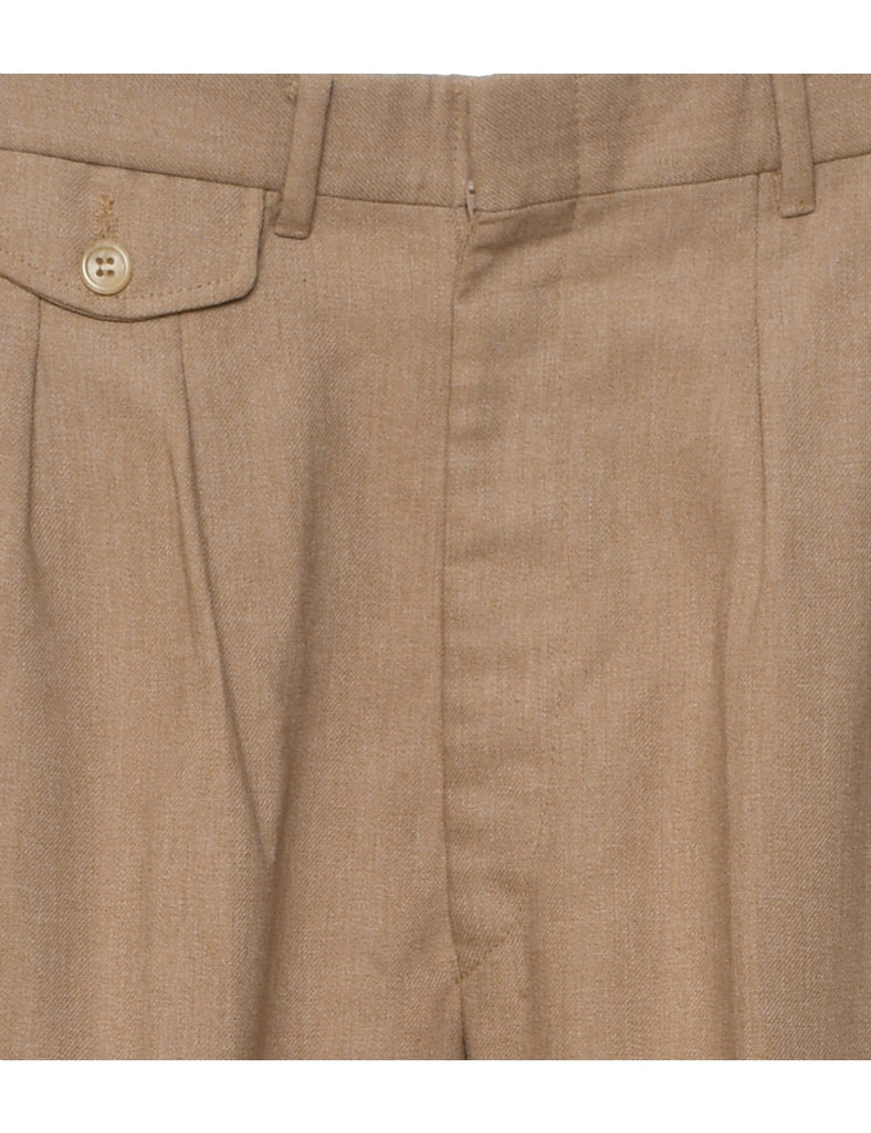 Light Brown Pleated Trousers - W30 L31