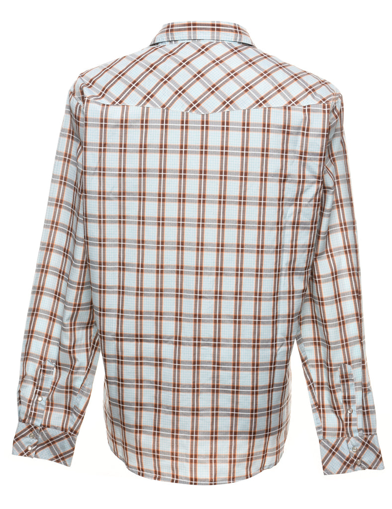 Light Grey & Orange Checked Shirt - XL