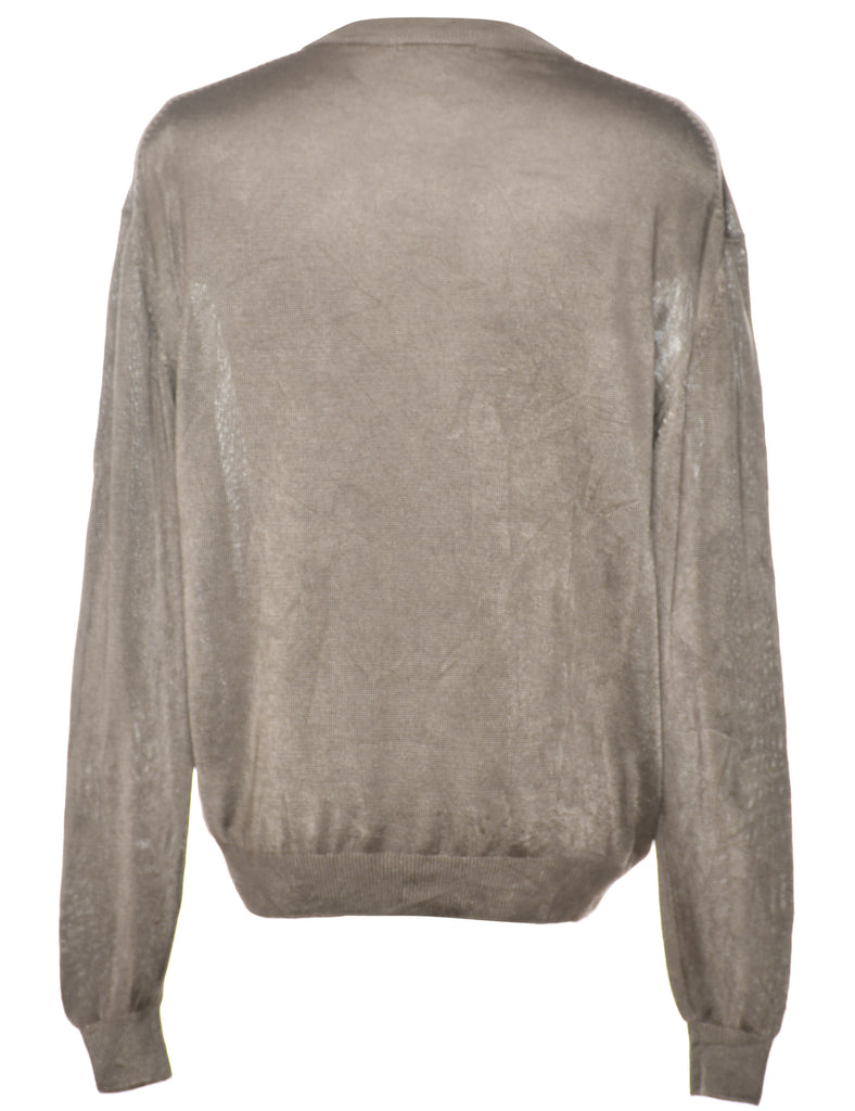 Long Sleeved Brown Jumper - L