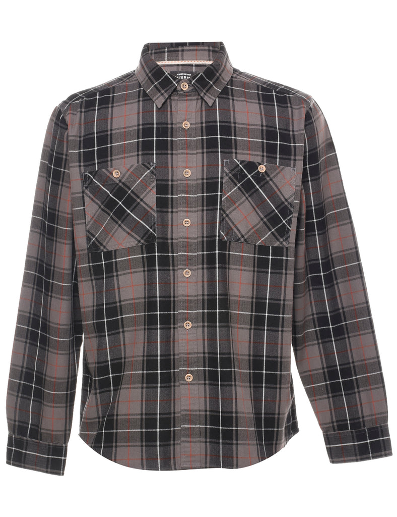 Long Sleeved Checked Shirt - M