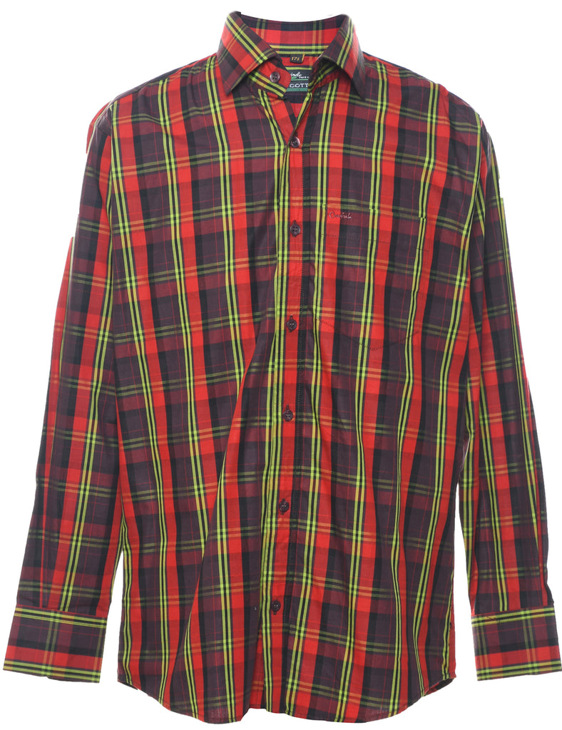 Long Sleeved Checked Shirt - M