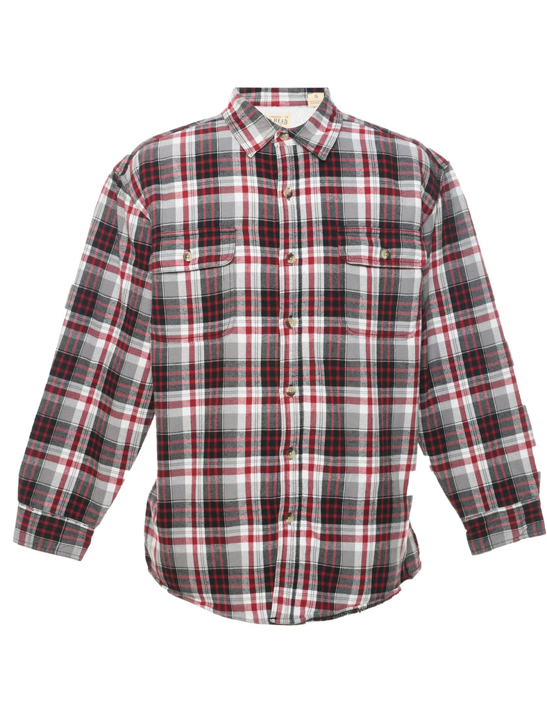 Long Sleeved Checked Shirt - L