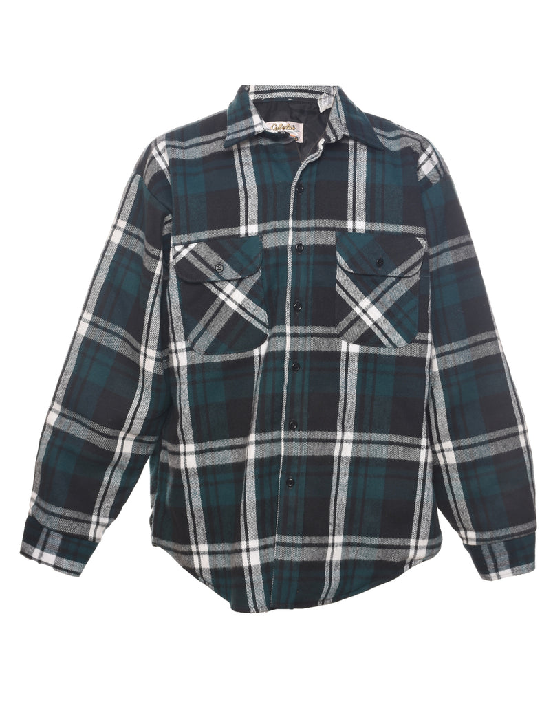 Long Sleeved Checked Shirt - L