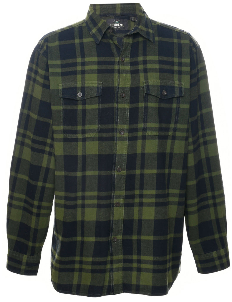 Long Sleeved Checked Shirt - L